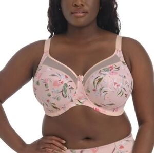 Goddess Kayla Pink Floral Unlined Underwire Unpadded Bra Size 46G Lingerie